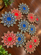 Handcrafted Mandala Diwali Diya – Wooden Diya Tea Light Holder | Diwali Decor, Gifts & Favors